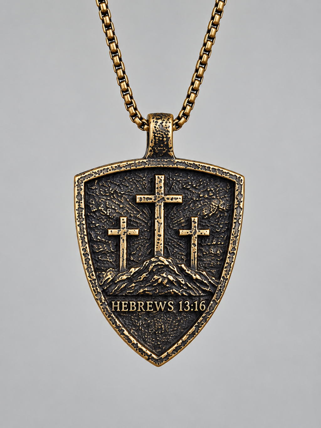 Brass Oxidized Pendant